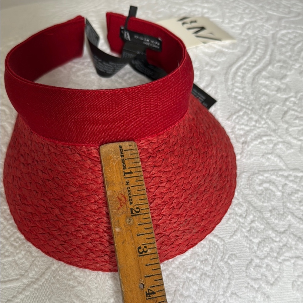 Zara straw  Red hat - Picture 6 of 6
